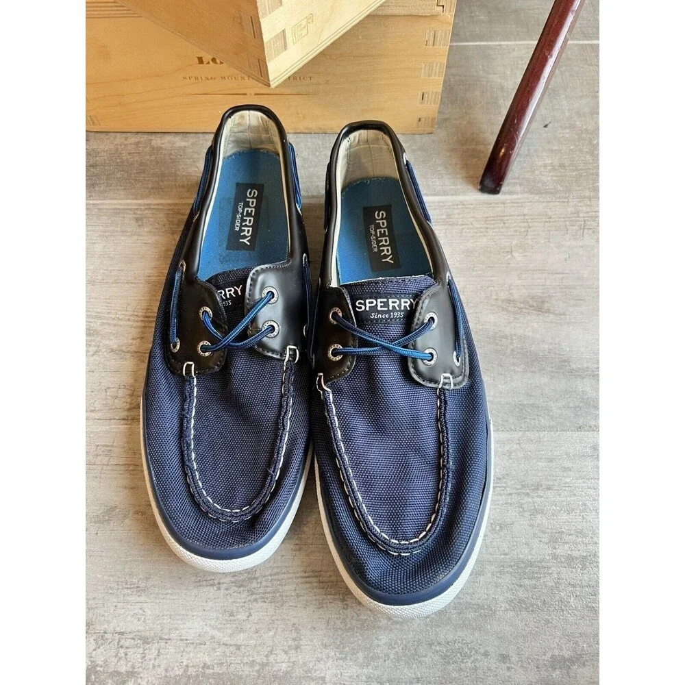 Sperry Top-Sider Men's Size 13 M Bahama 2-Eye Navy Blue Boat Shoes STS13135